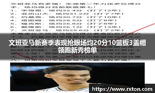 文班亚马新赛季表现抢眼场均20分10篮板3盖帽领跑新秀榜单
